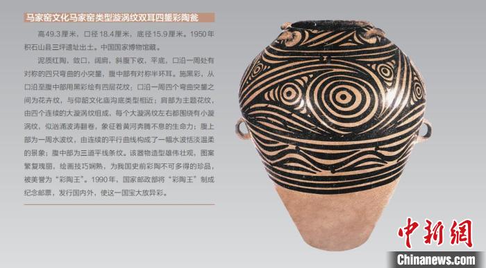 圖為“彩陶王”展板?！∨R夏州融媒體供圖