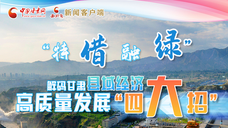 圖解|“特、借、融、綠”解碼甘肅縣域經(jīng)濟(jì)高質(zhì)量發(fā)展“四大招”