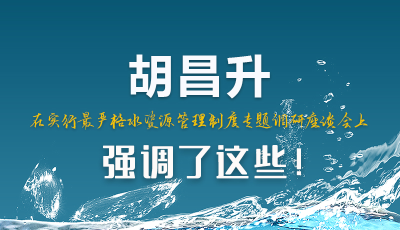 圖解|胡昌升在實行最嚴格水資源管理制度專題調(diào)研座談會上強調(diào)了這些！